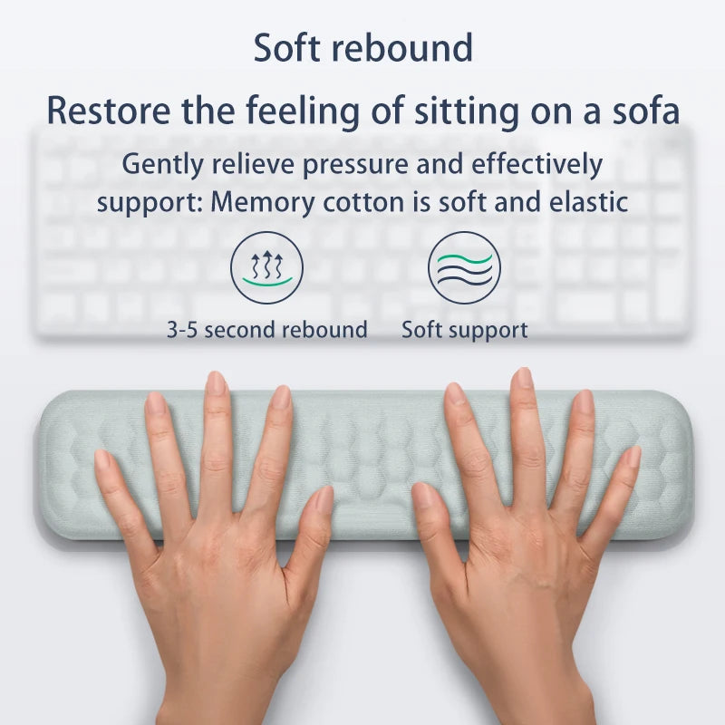 Memory Foam Wrist Rest Pad - Ergonomic Support for Keyboard & Mouse