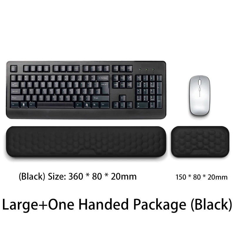 Memory Foam Wrist Rest Pad - Ergonomic Support for Keyboard & Mouse