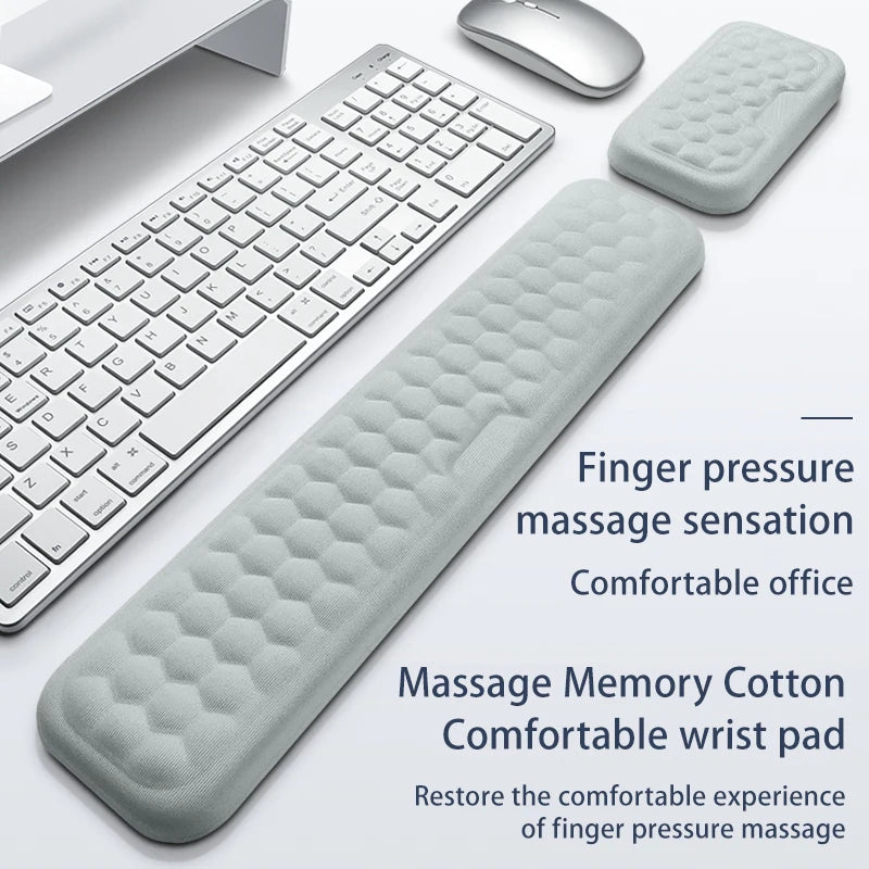 Memory Foam Wrist Rest Pad - Ergonomic Support for Keyboard & Mouse